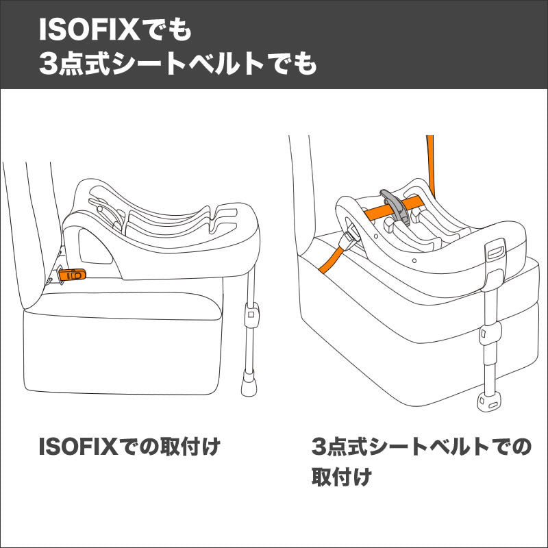 ベビーシートjuva(ジュバ)ISOFIX対応ベース付